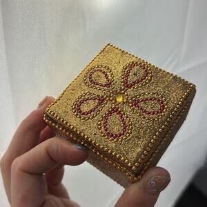 Pier 1: Gold Glitter Trinket Box
